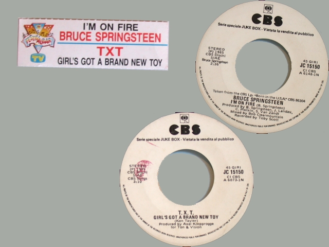 Bruce Springsteen - I'M ON FIRE / GIRL'S GOT A BRAND NEW TOY